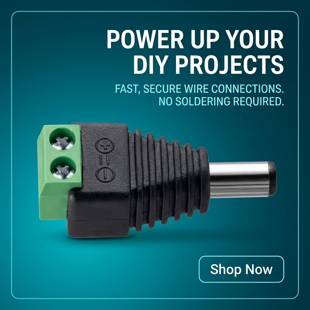 ZATECH DC Power Male Connector 5.5x2.1mm (DCW) - CCTV & Adapters – view 4