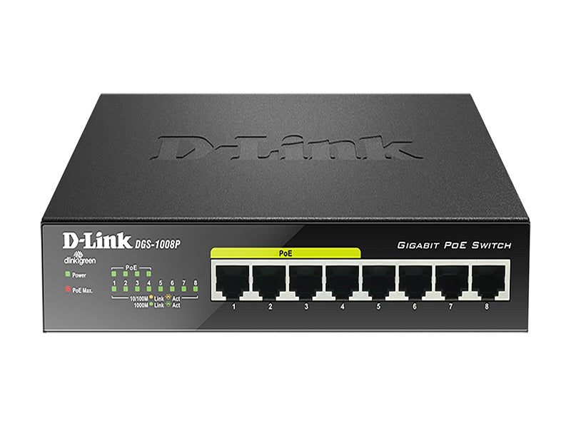 D-LINK 8Port Poe 10/100/1000Mbps Unmange