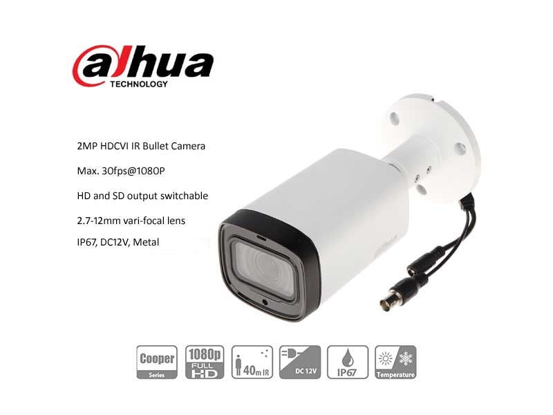 DAHUA 2Mp Bullet Vf 2.7-12Mm Cvbs 30M