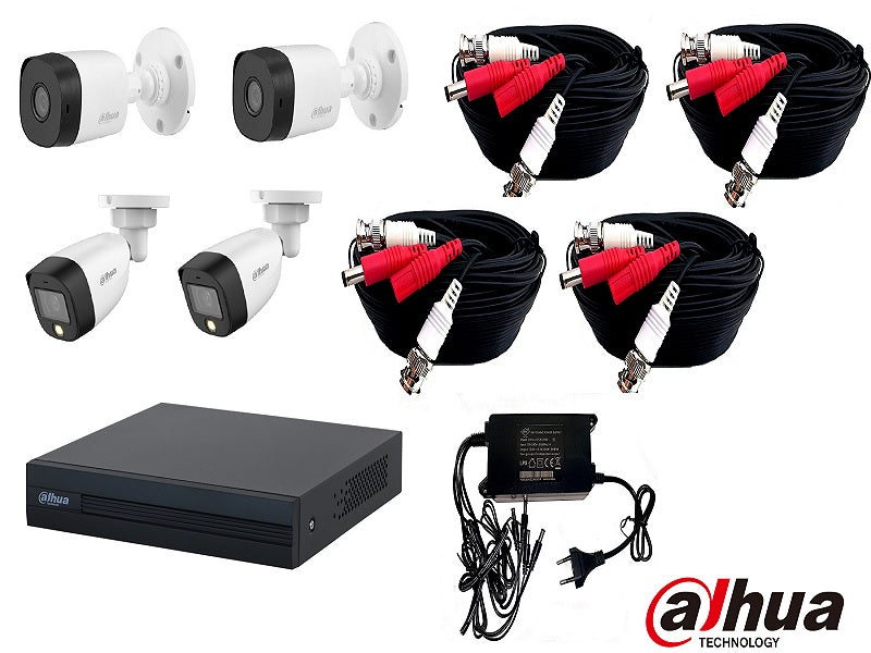 DAHUA 4Ch Hdcvi Kit 2Mp Full Color Mix