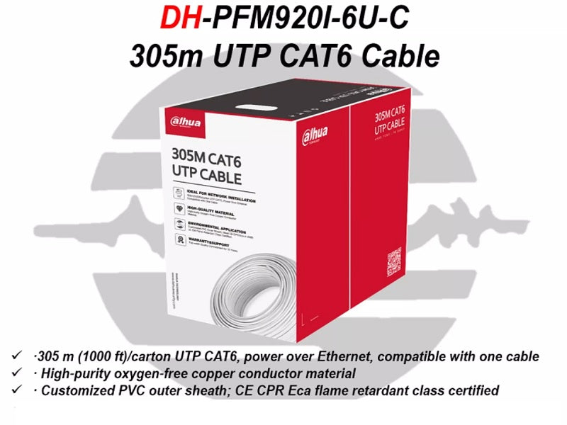 DAHUA 305Mtr Cat6 Utp Cable