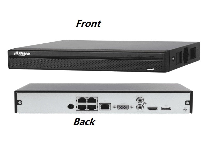 DAHUA 8Ch Nvr 80Mbps 1Hdd 4 Poe