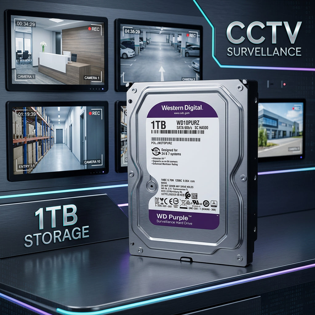 Western Digital WD Purple 1TB 3.5 inch surveillance hard drive (view 2)