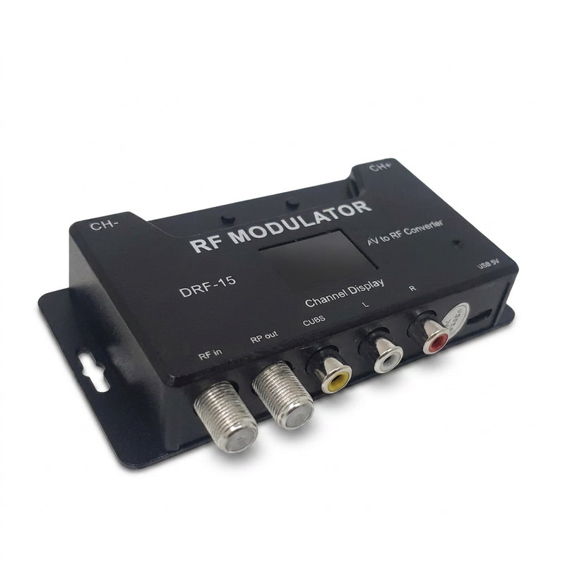 DTV DRF-15 RF modulator, audio video to RF converter