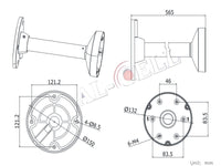 HIKVISION Wallmount White Aluminium Pend