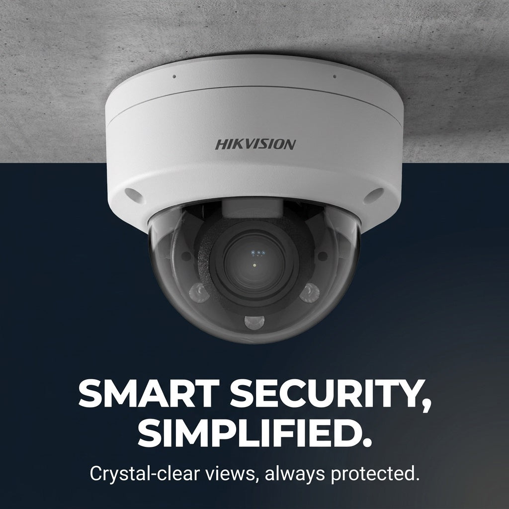 Hikvision DS-2CD2741G0-LIZSU 4MP Motorized VF Dome IP Camera - 2.8-12mm, Dual Light, Mic, IP67