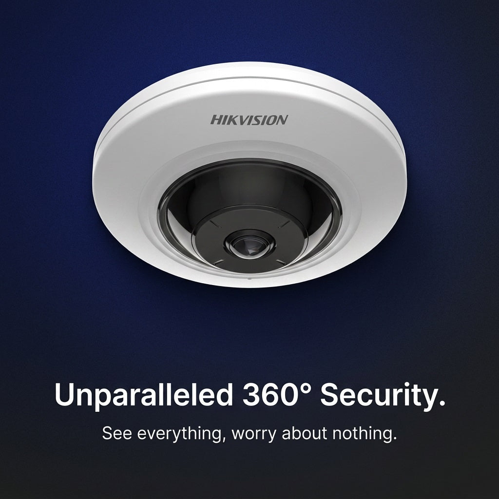 Hikvision DS-2CD2955G0-ISU 5MP IP Fisheye Camera - 180° View, 120dB WDR, H.265+