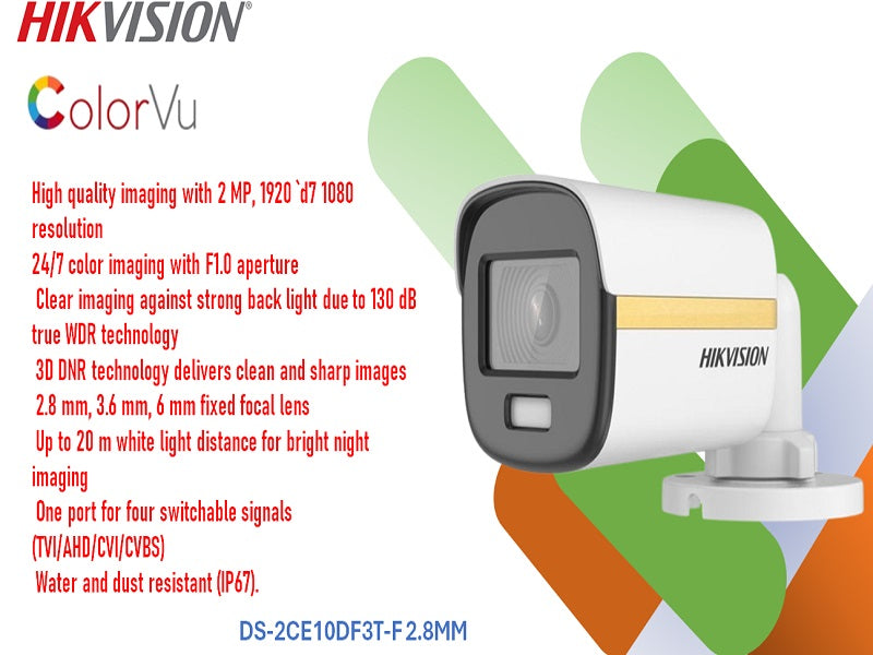 Hikvision 2Mp Colorvu Bullet 2.8Mm Turbo