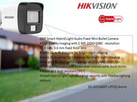 Hikvision 2Mp Bullet Audio Camera 2.8Mm