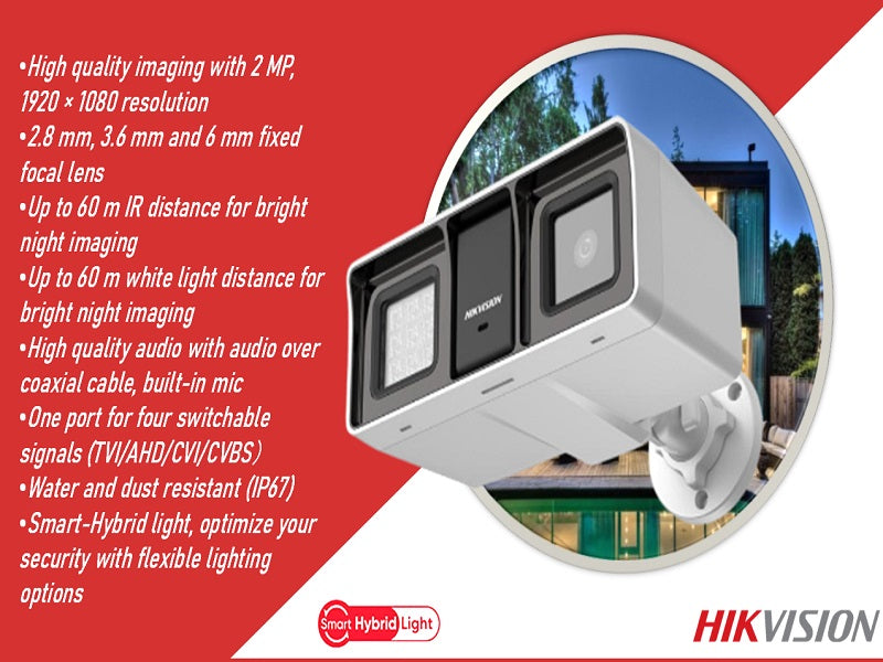 HIKVISION 2Mp Bullet Camera 3.6Mm 60M