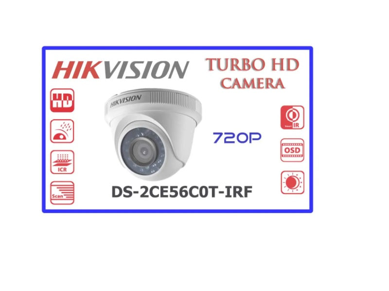 Hikvision 1Mp Dome 3.6Mm (Hard Plastic)