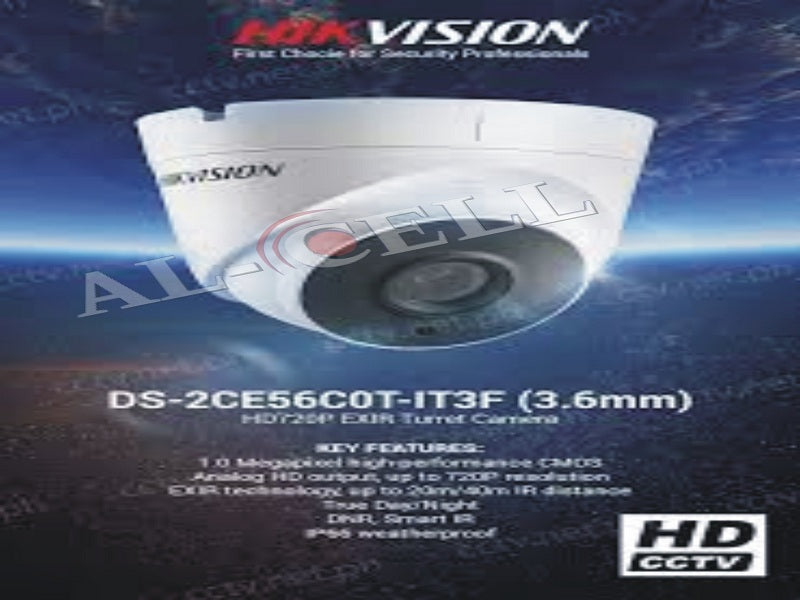 HIKVISION Dome 1Mp 6Mm 40Mtr