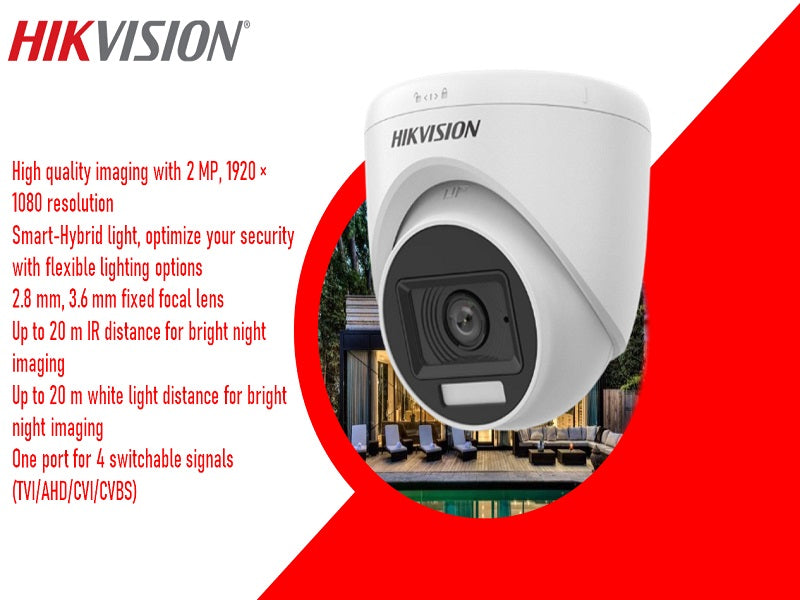 Hikvision 2Mp 3.6Mm Turret Dome Camera