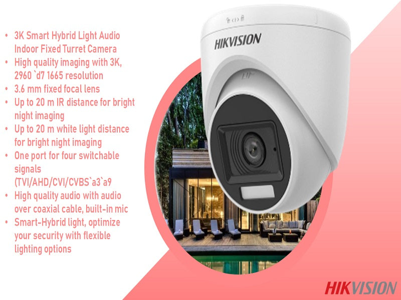 Hikvision 3K Exir Dome Camera 3.6Mm
