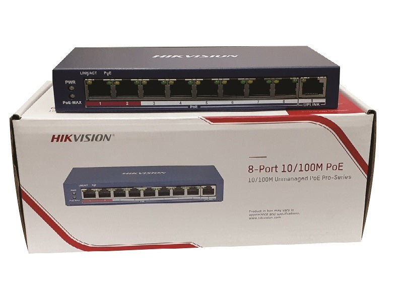 HIKVISION 8 Port Unmanaged 10/100M Poe