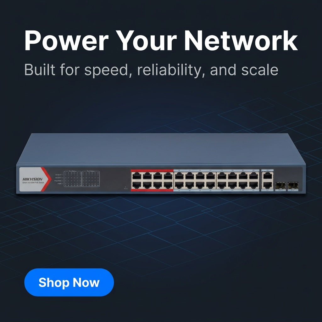 Hikvision 24Port 2Port Gigabi Poe Switch – view 4