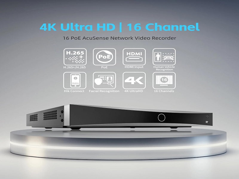 HIKVISION 16Ch 4K Nvr 16Ch Poe 160Mbps