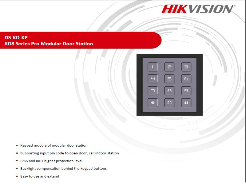 HIKVISION DS-KD-KP Pro Modular Door