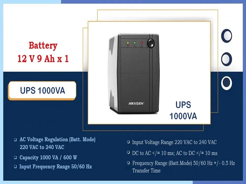 Hikvision 1000Vas Ups