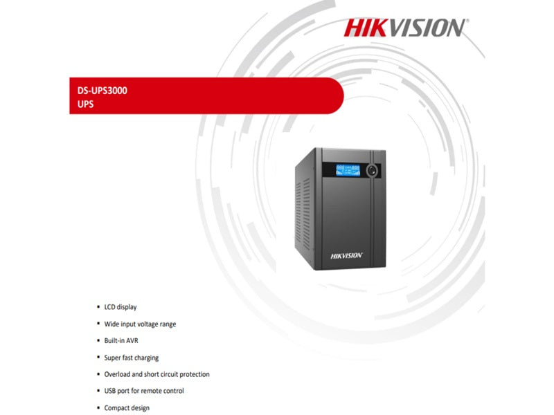 Hikvision 3000Vas Ups