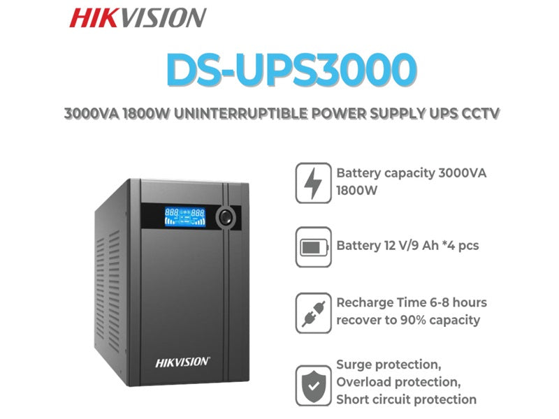 Hikvision 3000Vas Ups