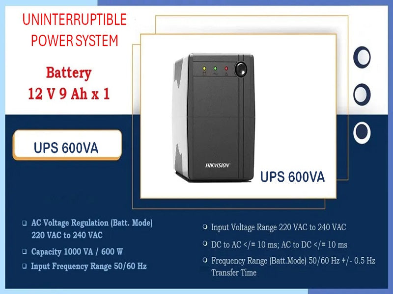 Hikvision 600Vas Ups