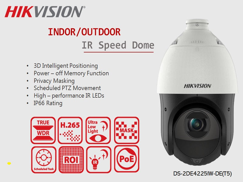 HIKVISION Ip Ptz 2Mp 25X Ir Poe  100Mtr