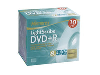 Memorex LightScribe DVD+R 4.7GB 8X - 10-Pack Jewel Case, Direct Disc Printing