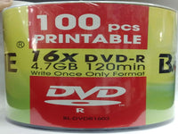 BASELINE Dvdr 100 Pack Printable