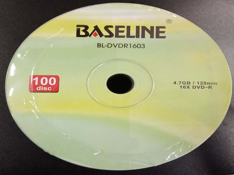 BASELINE Dvdr 100 Pack Printable