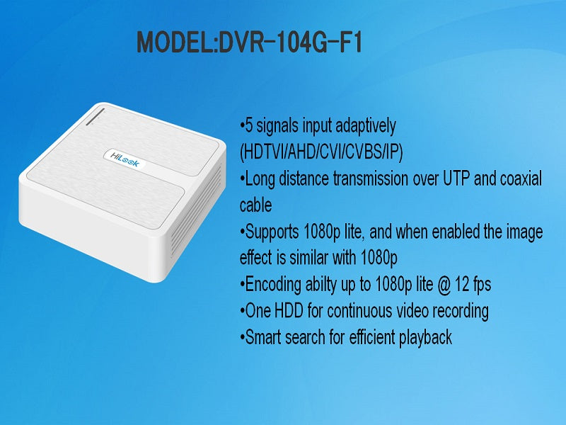 Hilook 4Ch 1080P Lite Mini 1U Dvr