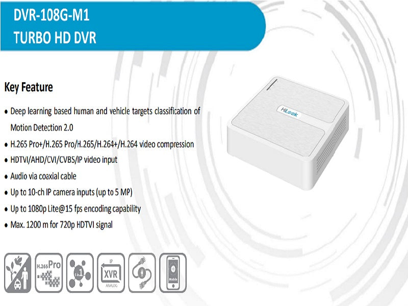 Hilook 8Ch 1080P Lite Mini 1U Dvr