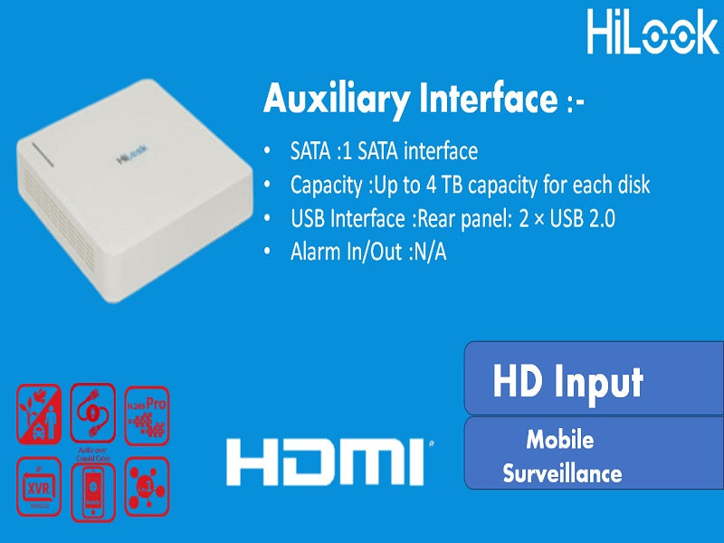 Hilook 8Ch 1080P Lite Mini 1U Dvr