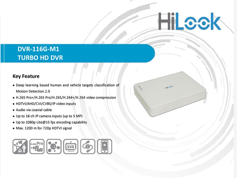 Hilook 16Ch 1080P Lite Mini 1U Dvr