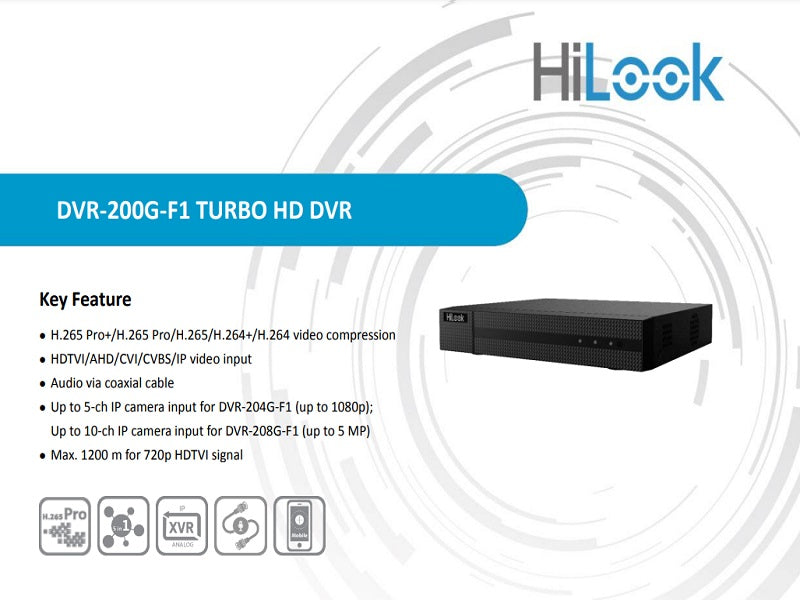 HILOOK 4Ch 1080P Lite 1U Dvr 204G