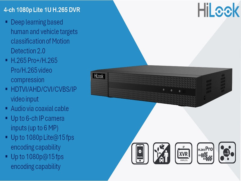 Hilook 4Ch 1080P Lite 1U Dvr 204Q