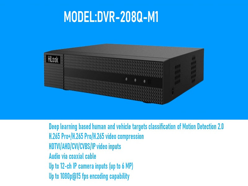 Hilook 8Ch 1080P Lite 1U Dvr 208Q