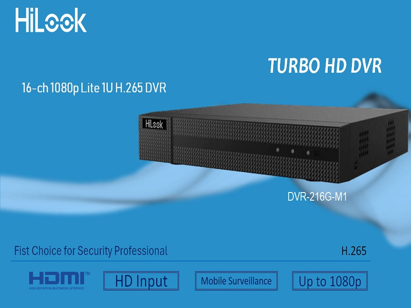 Hilook 16Ch 1080P Lite 1U Dvr 216G