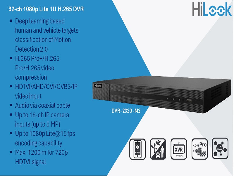 Hilook 32Ch 1080P Lite 1U Dvr 232G