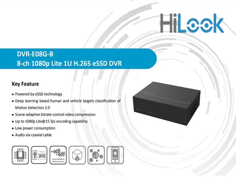 Hilook 8Ch E-Dvr Built In 512Gb Ssd