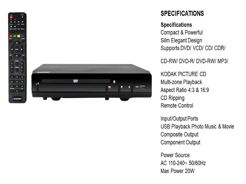 BLAUPUNKT Dvx600 Dvd Palyer