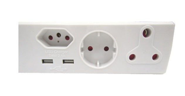 ELECTRICMATE 3 Way Adaptor + 2 Usb 2.1A