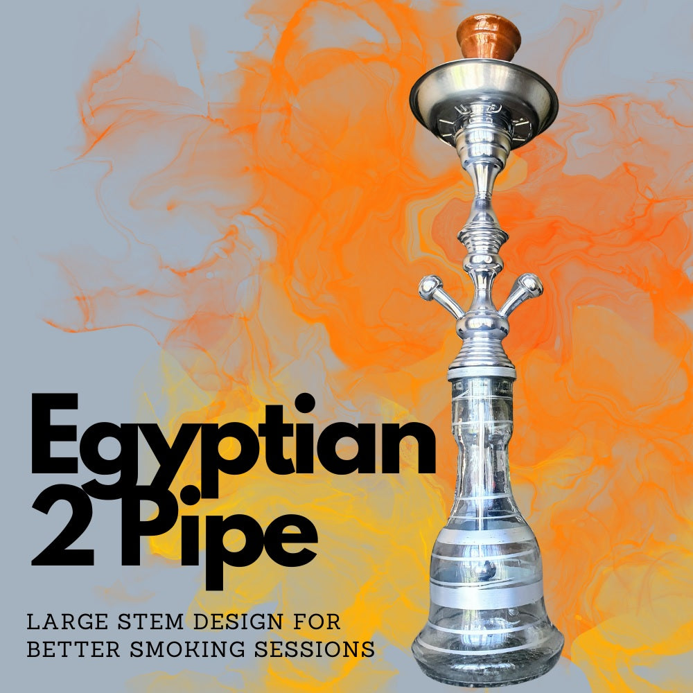 MR.HOOKAH Egyptian Large 2 Pipe Hookah