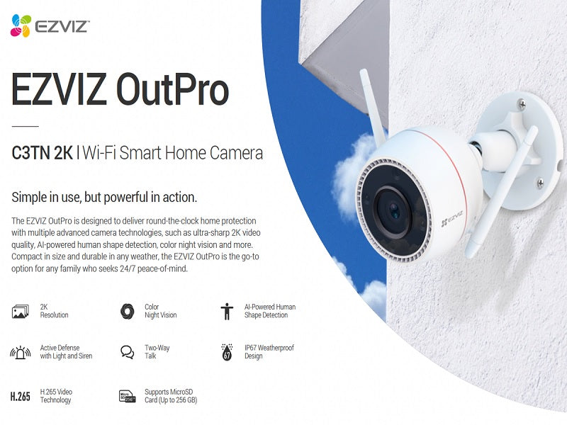 EZVIZ Outpro 2K Outdoor Wifi Security