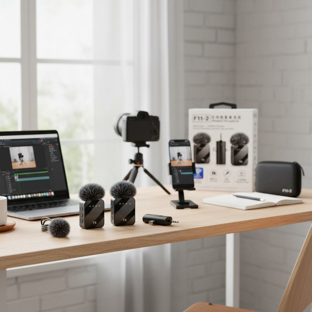 F11-2 Dual Wireless Lavalier Microphones