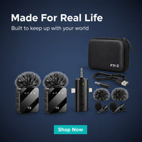 F11-2 Dual Wireless Lavalier Microphones