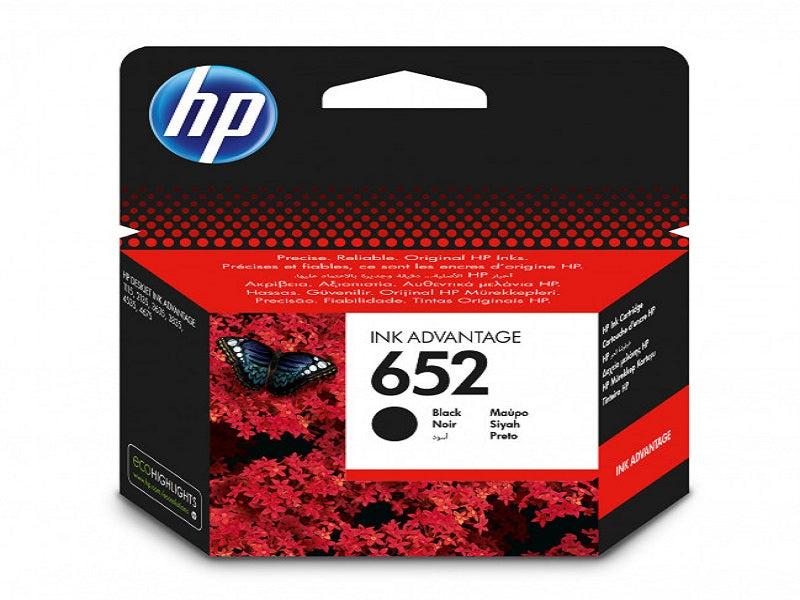 HP 652 Black Cartridge F6V25Ae