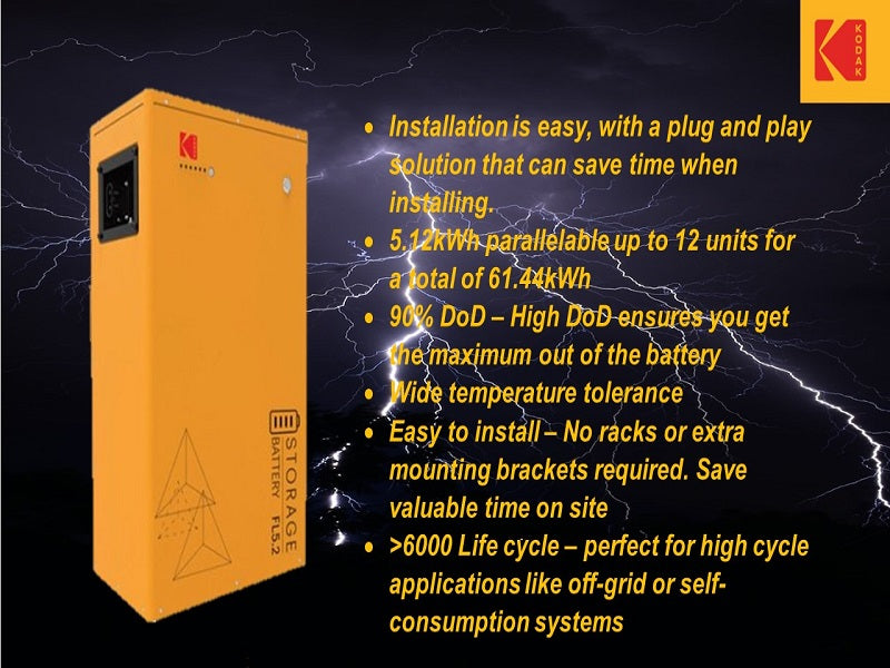KODAK 5.12Kwh 48V Li-Ion Battery