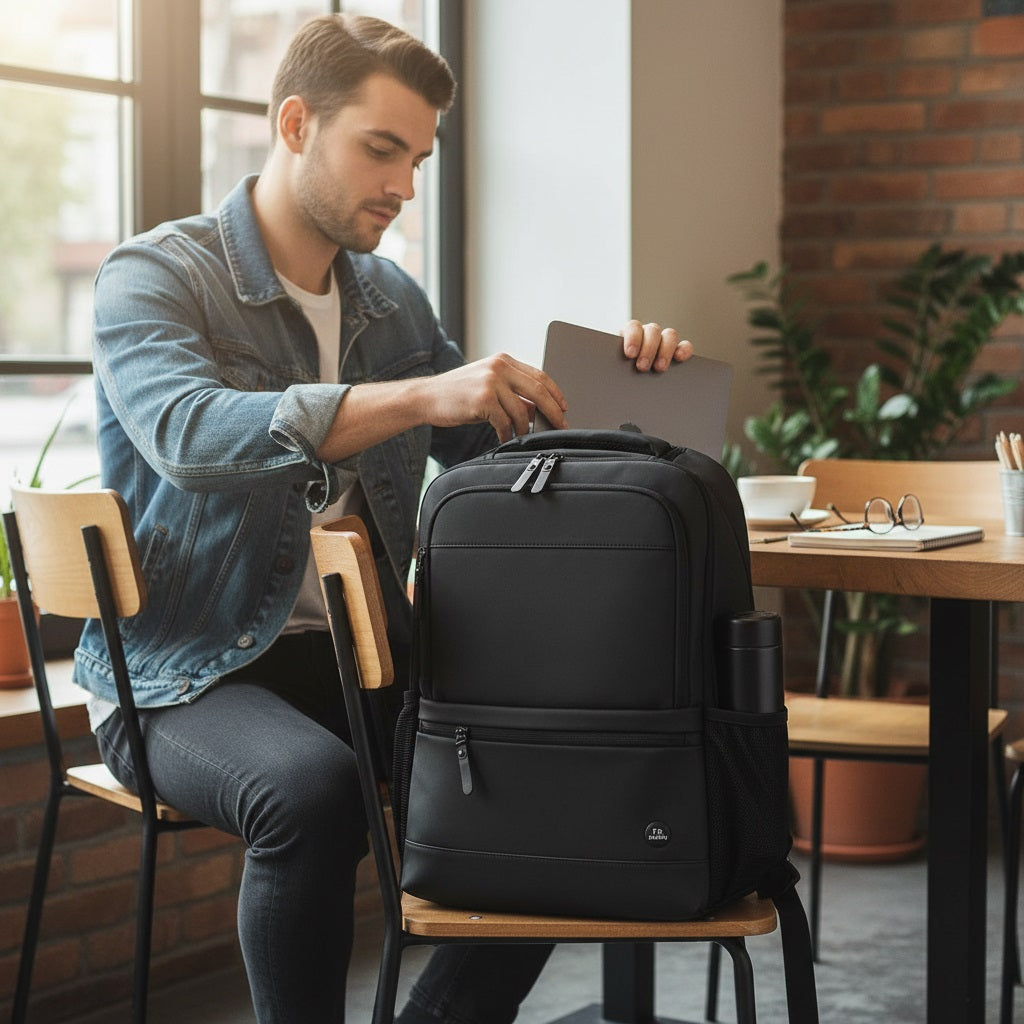 FRDAISHU Laptop Backpack With Front