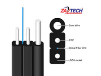 FTTH Outdoor 4 Core Drop Cable 1000 Mtr